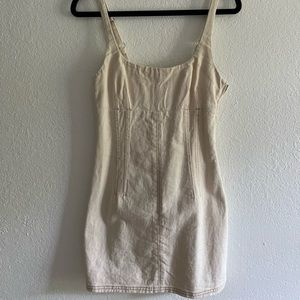 XS, Cream Jean dress